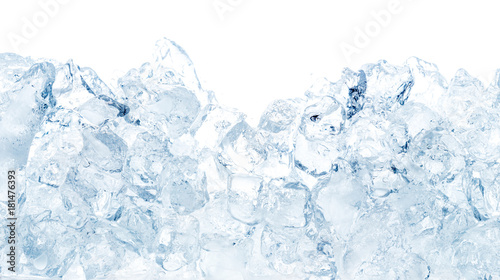 Natural ice cubes background.