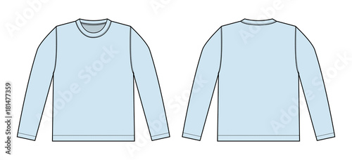 Longsleeve t-shirt illustration (light blue)
