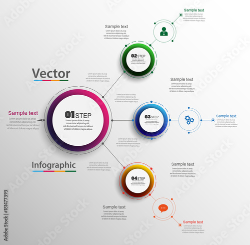 Abstract infographics number options template with  steps. Can be used for workflow layout, diagram, business step options, banner, web design. Vector eps 10