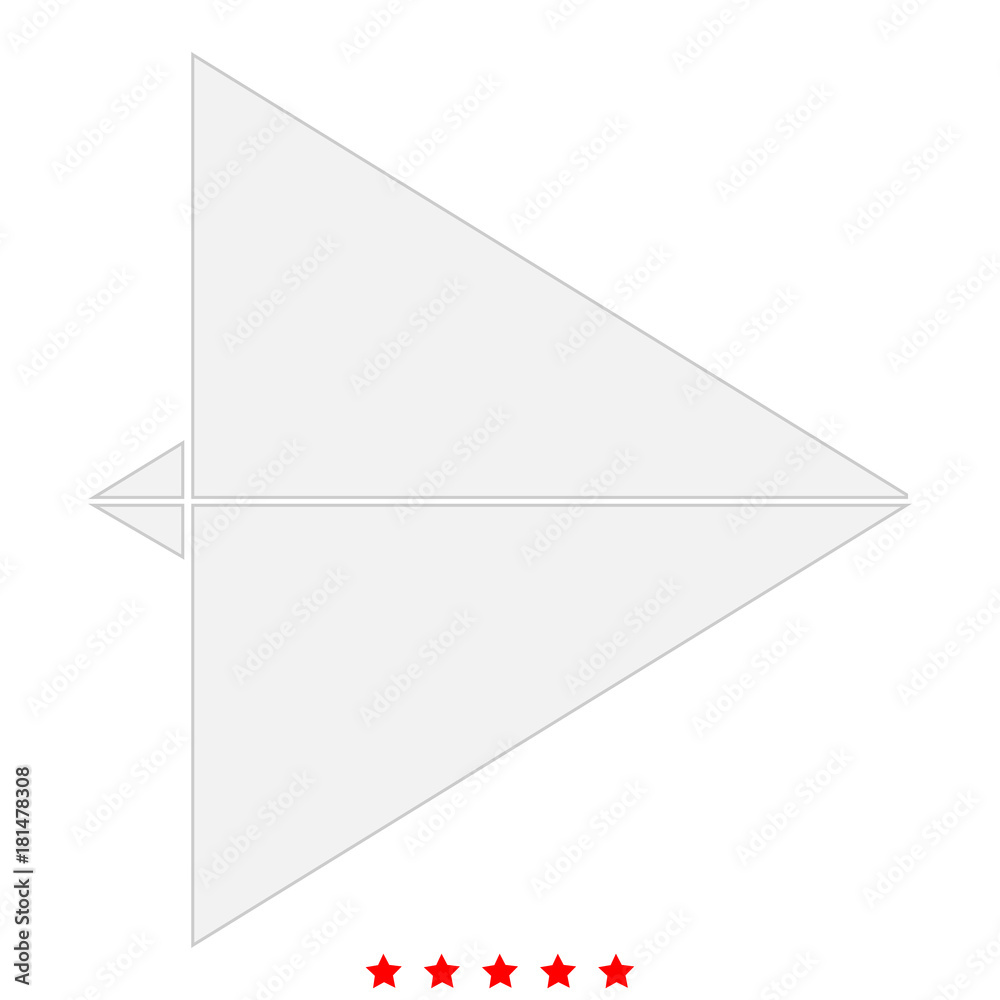 Paper airplane icon . Flat style Paper airplane icon . Flat style