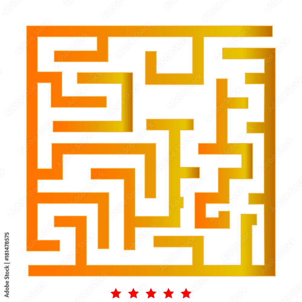 Labyrinth, maze conundrum icon . Flat style Labyrinth, maze conundrum icon . Flat style