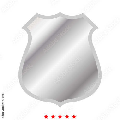 Police badge icon .  Flat style