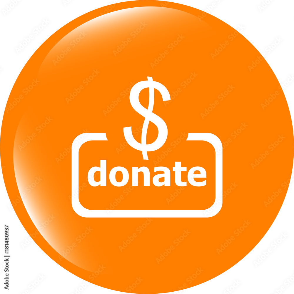 Donate sign icon. Dollar usd symbol. shiny button. Modern UI website button Donate sign icon. Dollar usd symbol. shiny button. Modern UI website button
