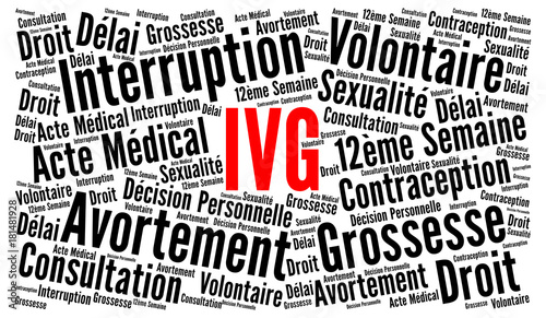 Fotografi IVG interruption volontaire de grossesse nuage de mots