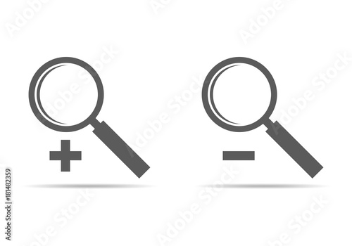 Magnifying glass icon. Vector illustration.