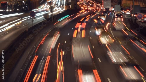 Traffic time lapse on highway