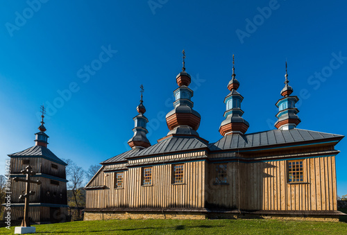 Orthodox wooden church in Komancza,Bieszczady,Poland