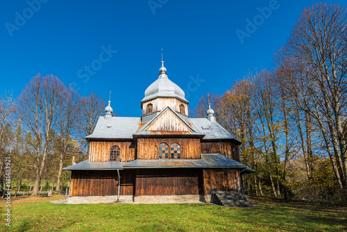 Fototapeta Naklejka Na Ścianę i Meble -  Orthodox wooden church in Chmiel,Bieszczady,Poland