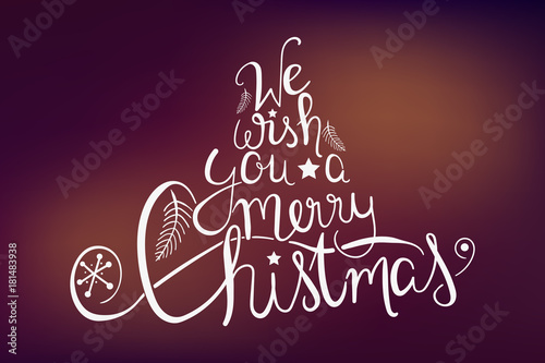 We wish you a merry Christmas - colorful background