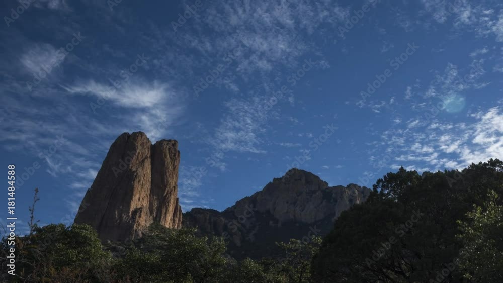 Time lapse of clouds moving above a rock spire Time lapse of clouds moving above a rock spire