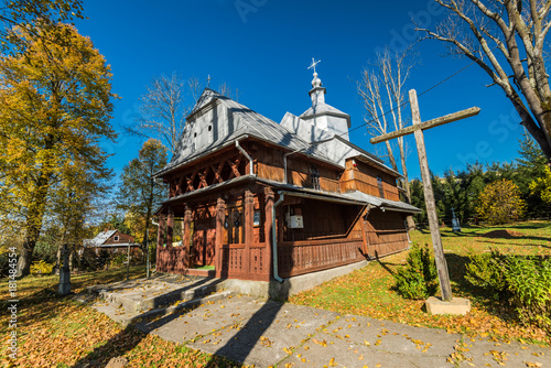 Orthodox wooden church in Bieszczady,Poland