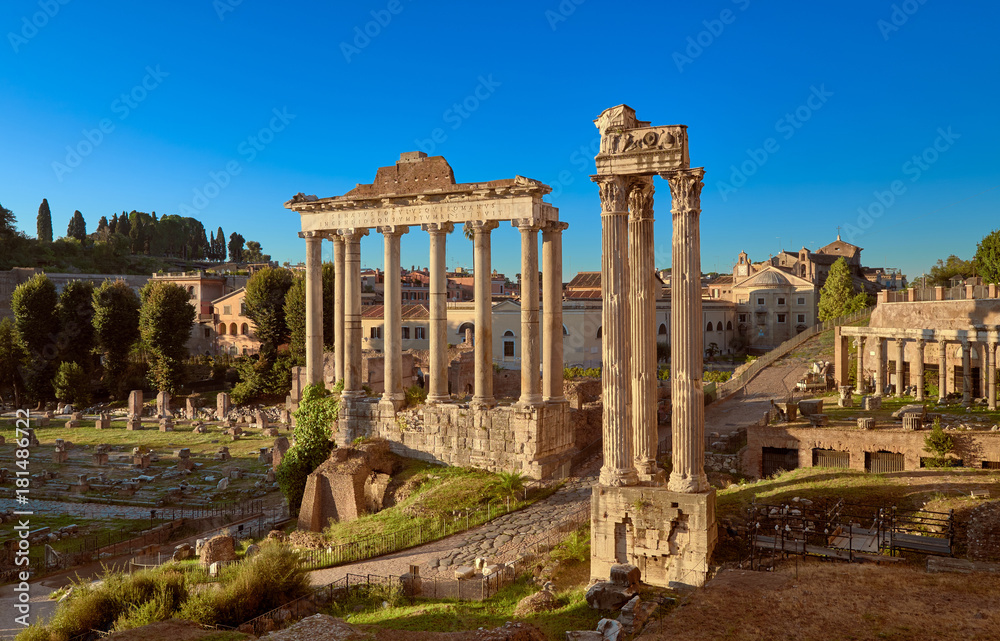 Roman Forum or Forum of Caesar, in Rome, Italy