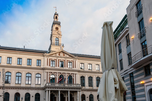 antique building view in Old Town Riga, Latvia