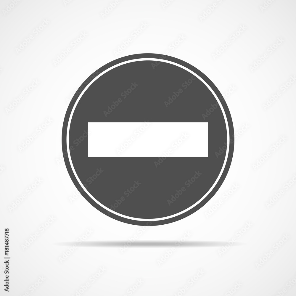 Gray brick warning sign. Vector illustration. Gray brick warning sign. Vector illustration.
