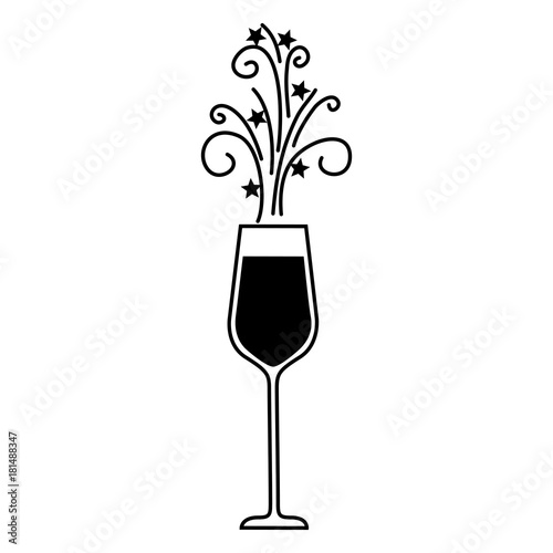 the glass of champagne sparkling drink icon