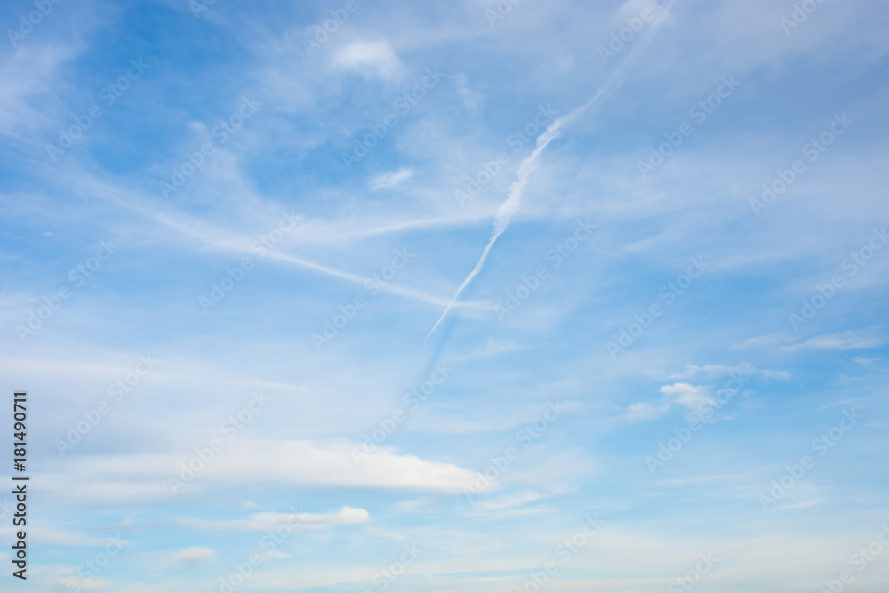 Soft tone of blue sky and white clouds for background texture Soft tone of blue sky and white clouds for background texture