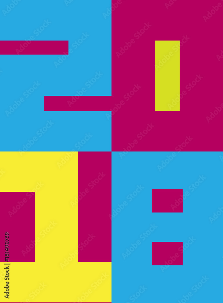 Happy new year 2018 greeting card design