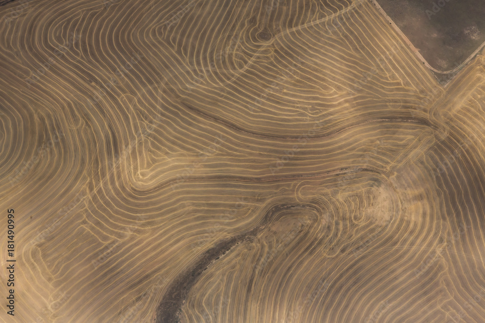 Aerial view of drought stricken cultivated farmlands Aerial view of drought stricken cultivated farmlands