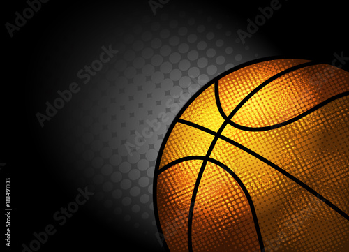 abstract background,basketball theme with copy space - vector © Bokica