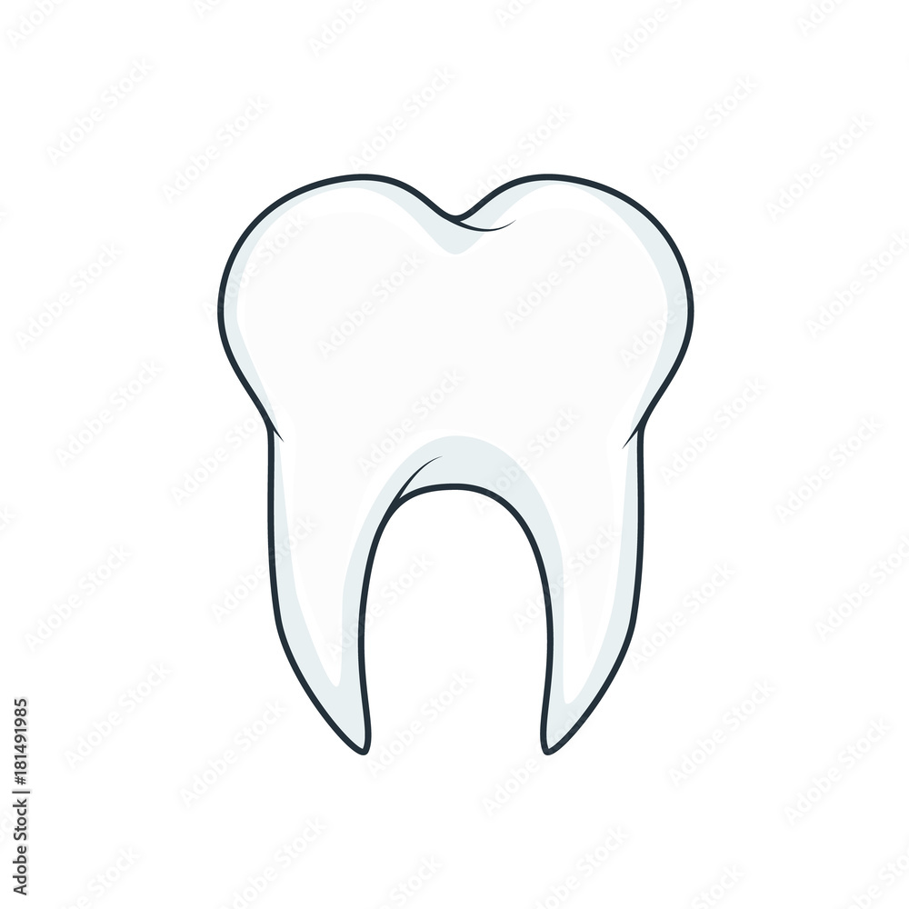 Tooth isolated on white vector illustration Tooth isolated on white vector illustration