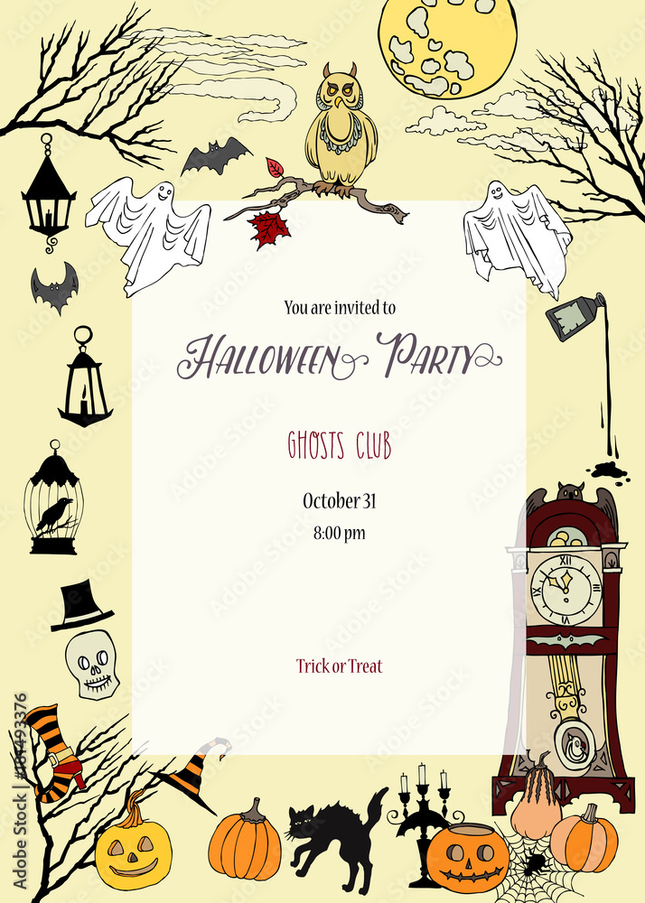 Obraz premium Halloween Party Invitation