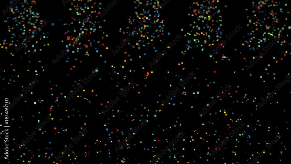 Confetti particle CG animation. Seamless loop Confetti particle CG animation. Seamless loop