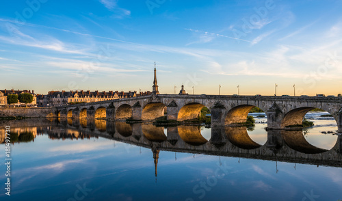 Jacques-Gabriel Bridge over the Loire River in Blois, France photo