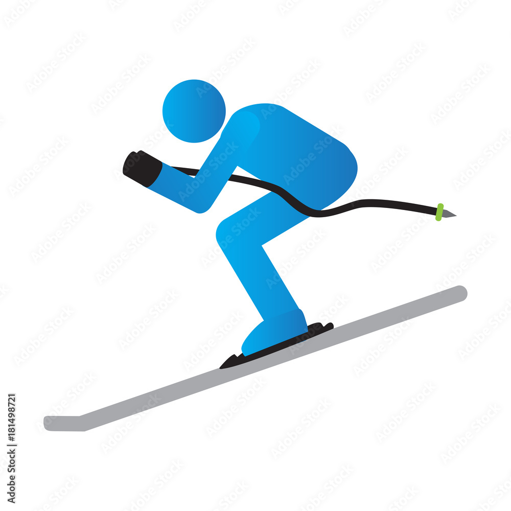 Fototapeta premium Abstract winter sport symbol