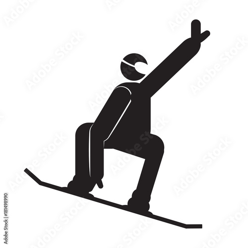 Abstract snowboarding symbol