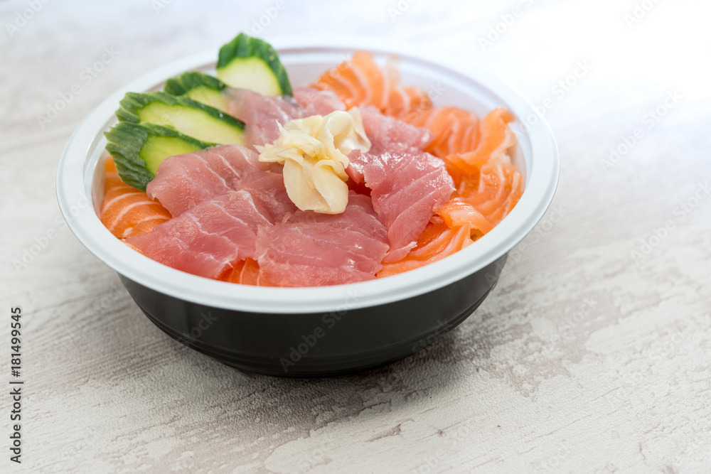 japanese food Mix Sashimi Chirashi Rice Bowl japanese food Mix Sashimi Chirashi Rice Bowl