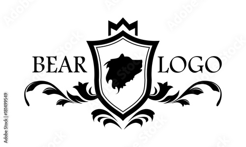 Coat of Arms with Beer Head - Vector Emblem