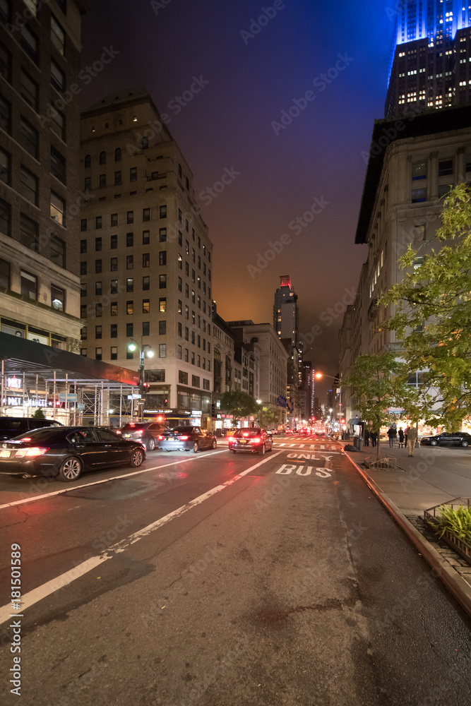 Fototapeta premium street night photo new york