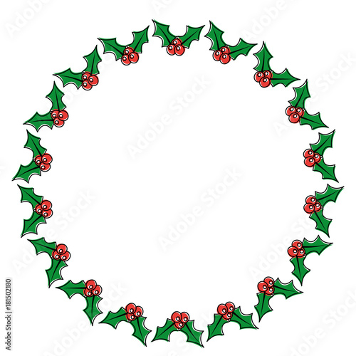 holly berries wreath christmas related icon image