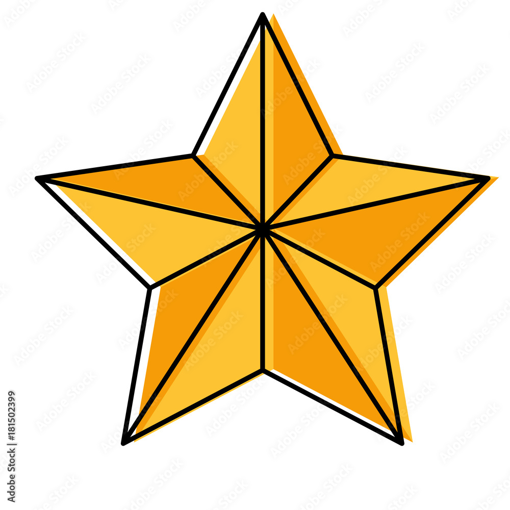star with relief and shadows icon image star with relief and shadows icon image