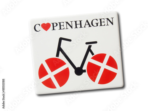 Photography Copenhagen souvenir refrigerator magnet isolated on white