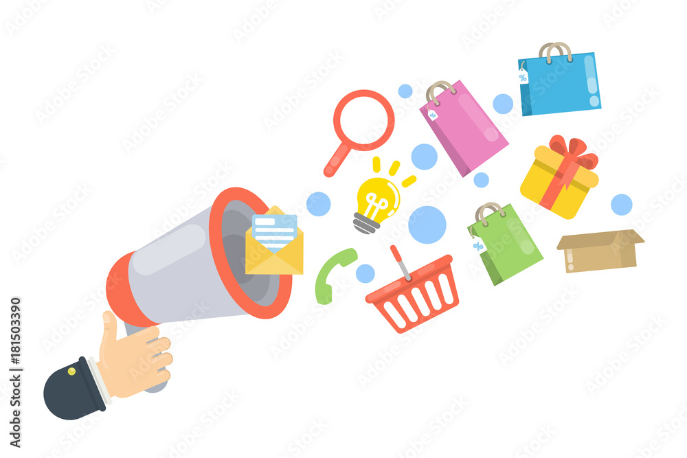 Online advertising concept.