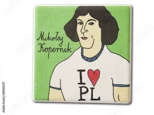 Poland souvenir refrigerator magnet isolated on white. Refrigerator magnets are popular souvenir and collectible objects. 