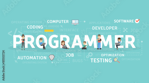 Programmer illustration concept.
