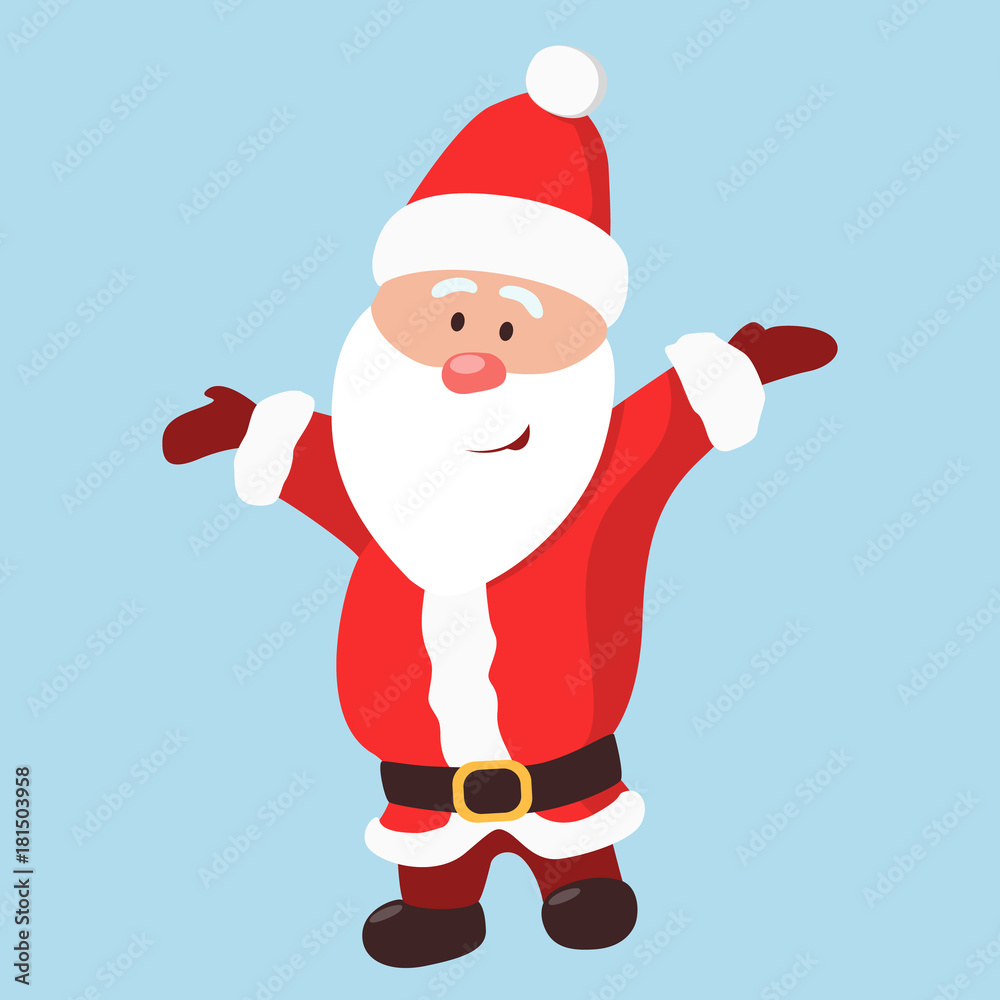 Isolated funny Santa. Isolated funny Santa.