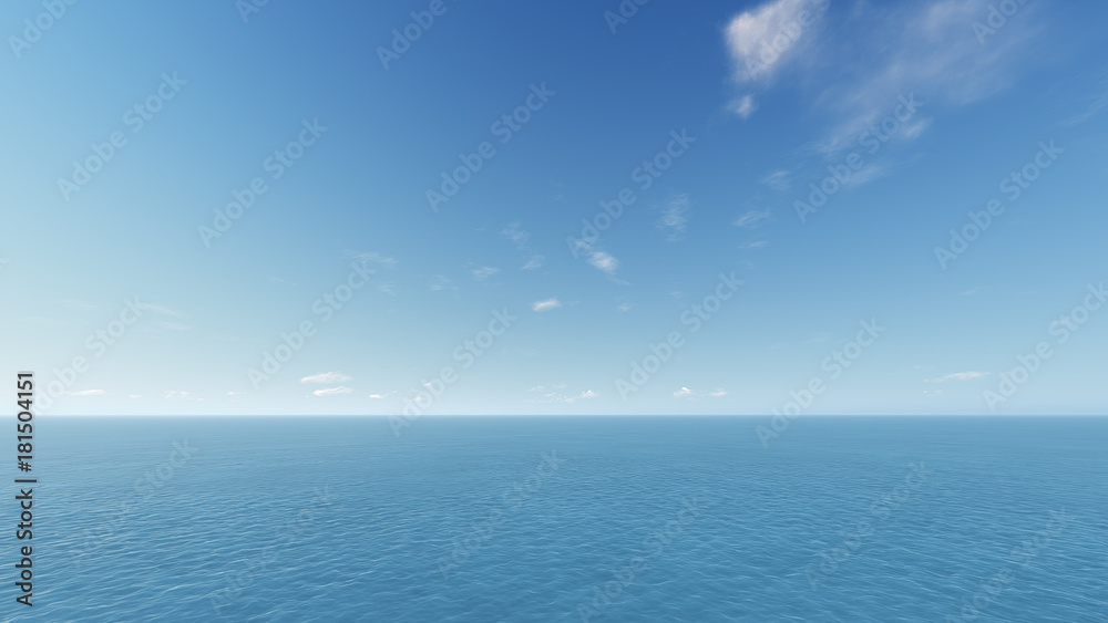 3d render from imagine sea and sky