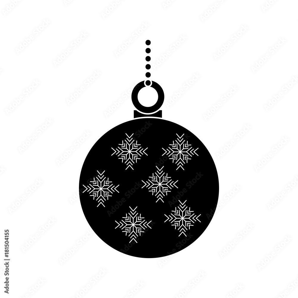 Fototapeta premium decorative christmas ball ornament icon