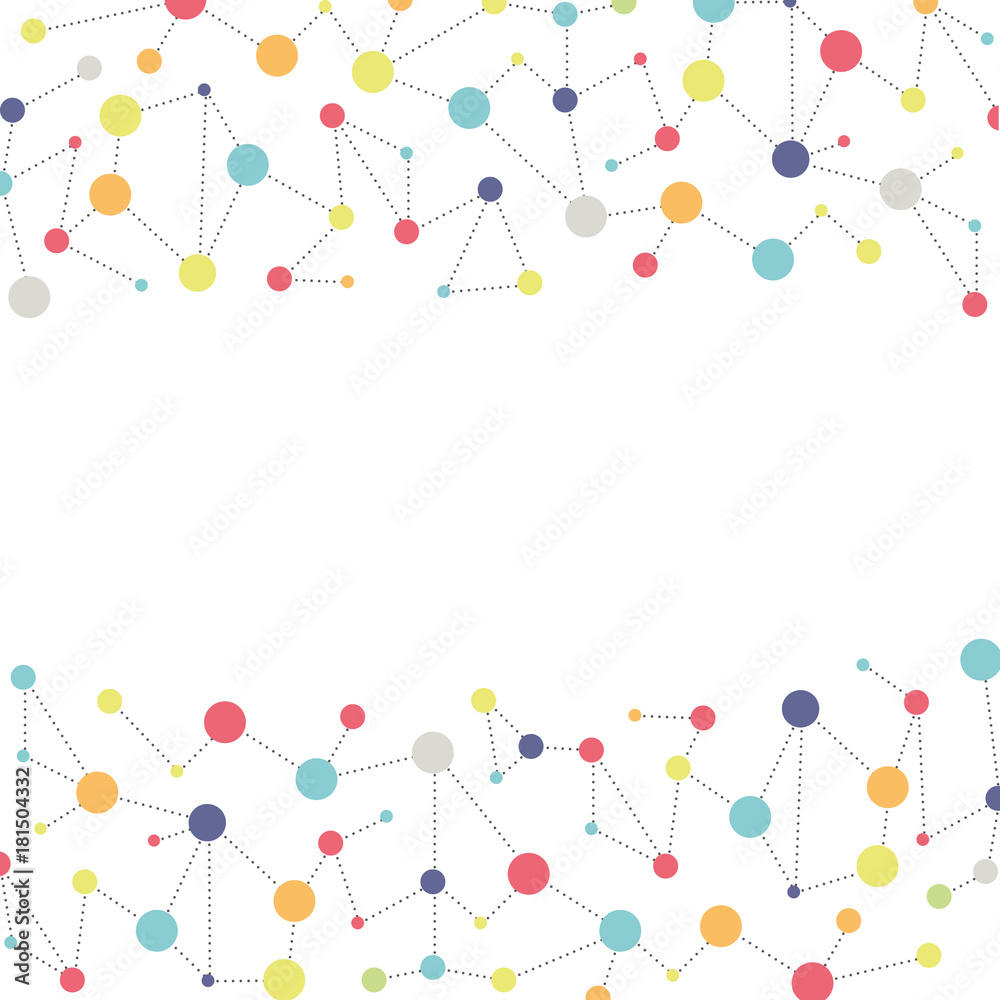 Modern vector colorful templates. Abstract geometric background with connected lines and dots. Business, science, medicine, communication, network and technology design.