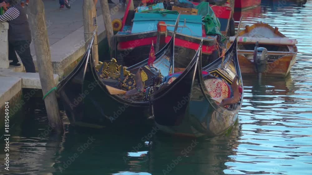 14787_Two_venetian_gondolas_docking_on_the_side_in_Italy.mov 14787_Two_venetian_gondolas_docking_on_the_side_in_Italy.mov