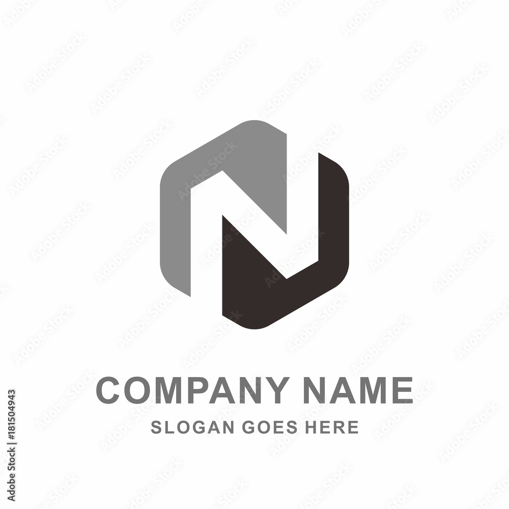 Monogram Letter N Geometric Square Cube Hexagon Architecture Construction Business Company Stock Vector Logo Design Template Monogram Letter N Geometric Square Cube Hexagon Architecture Construction Business Company Stock Vector Logo Design Template