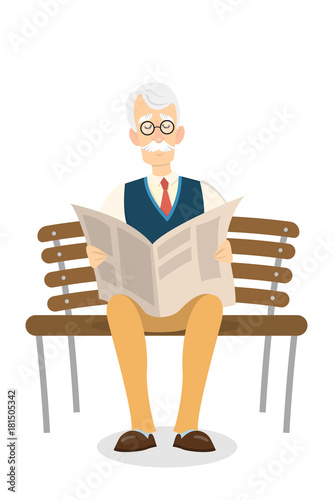Old man reading.
