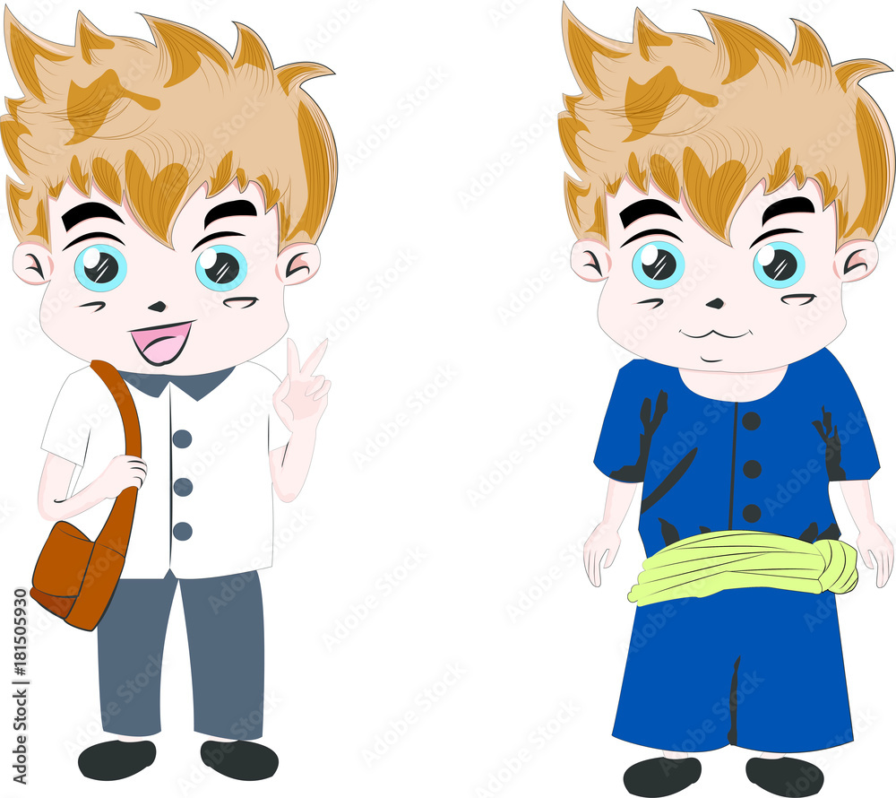 Little asian boy set. Boy showing victory gesture Little asian boy set. Boy showing victory gesture