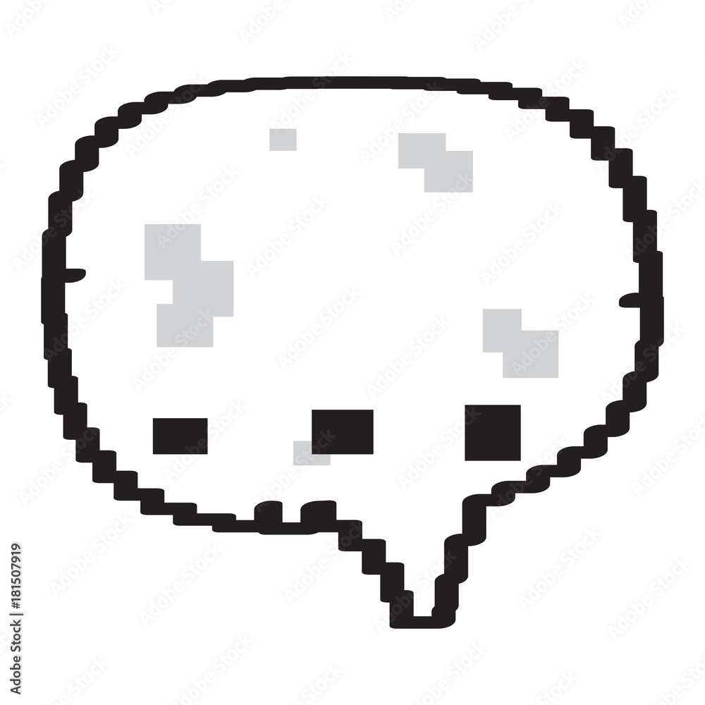 Obraz premium Pixelated comic speech bubble