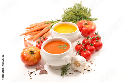 assorted vegetable soup with ingredient