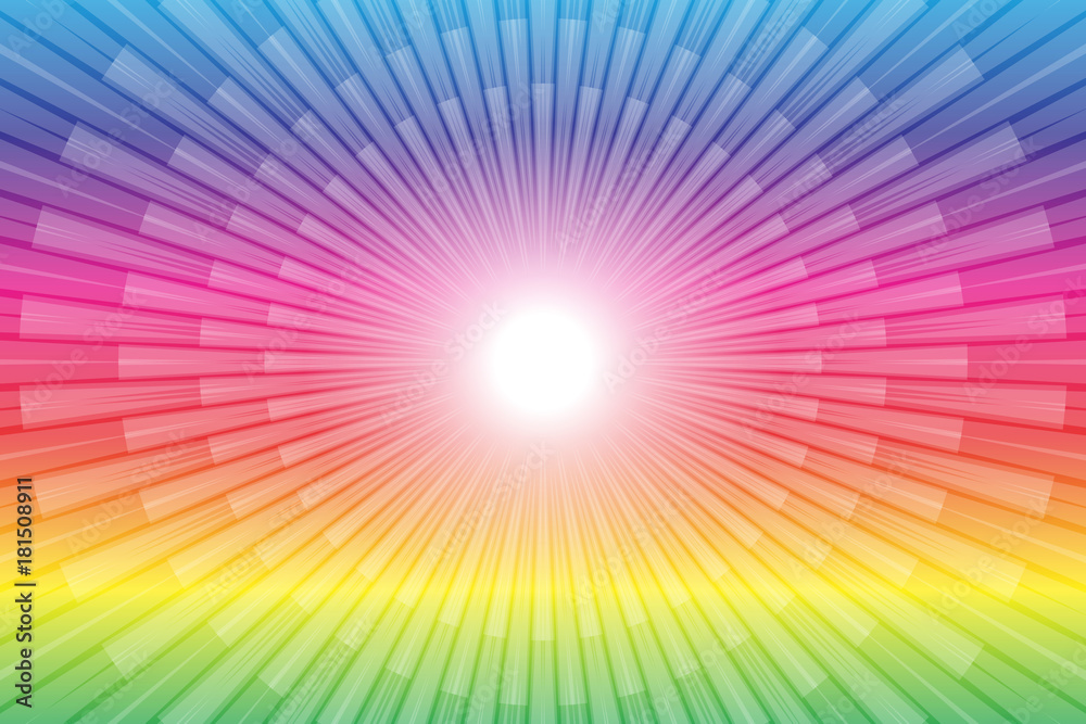Obraz premium #Background #wallpaper #Vector #Illustration #design #free #free_size #charge_free #colorful #color rainbow,show business,entertainment,party,image 背景素材壁紙,放射,放射状,放射線,放射光,光,光線,輝き,煌めき,後光,光背,宇宙,集中線,花火