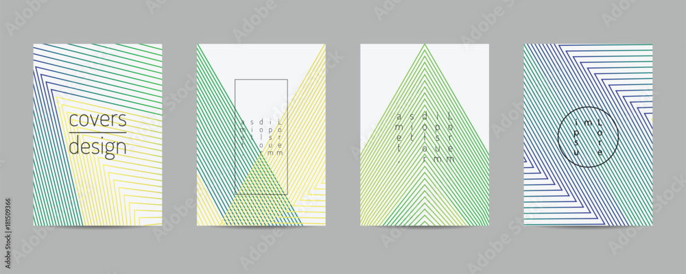 Minimal covers set. Poster template geometric design. Abstract  Backgroung Eps10 vector - obrazy, fototapety, plakaty 